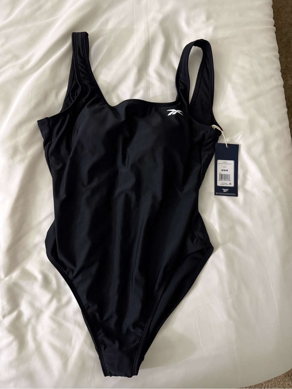 Reebok Black One-Piece Athletic Swimsuit